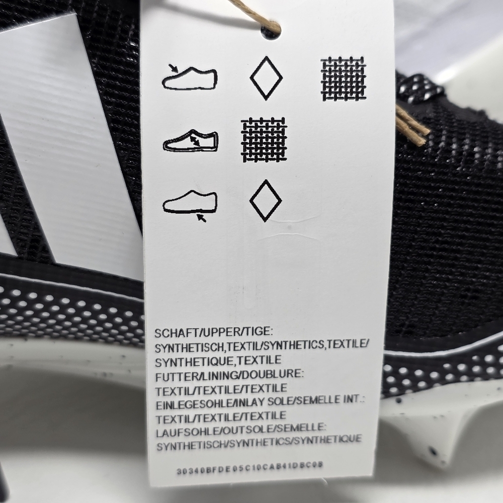 Adidas Adizero Electric Men Size 12 Cleats Snack Attack White Black IE4401 New - Picture 11 of 11